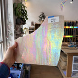 Pink Peach Iridescent Vintage Armstrong Sheet Glass Armstrong Glass