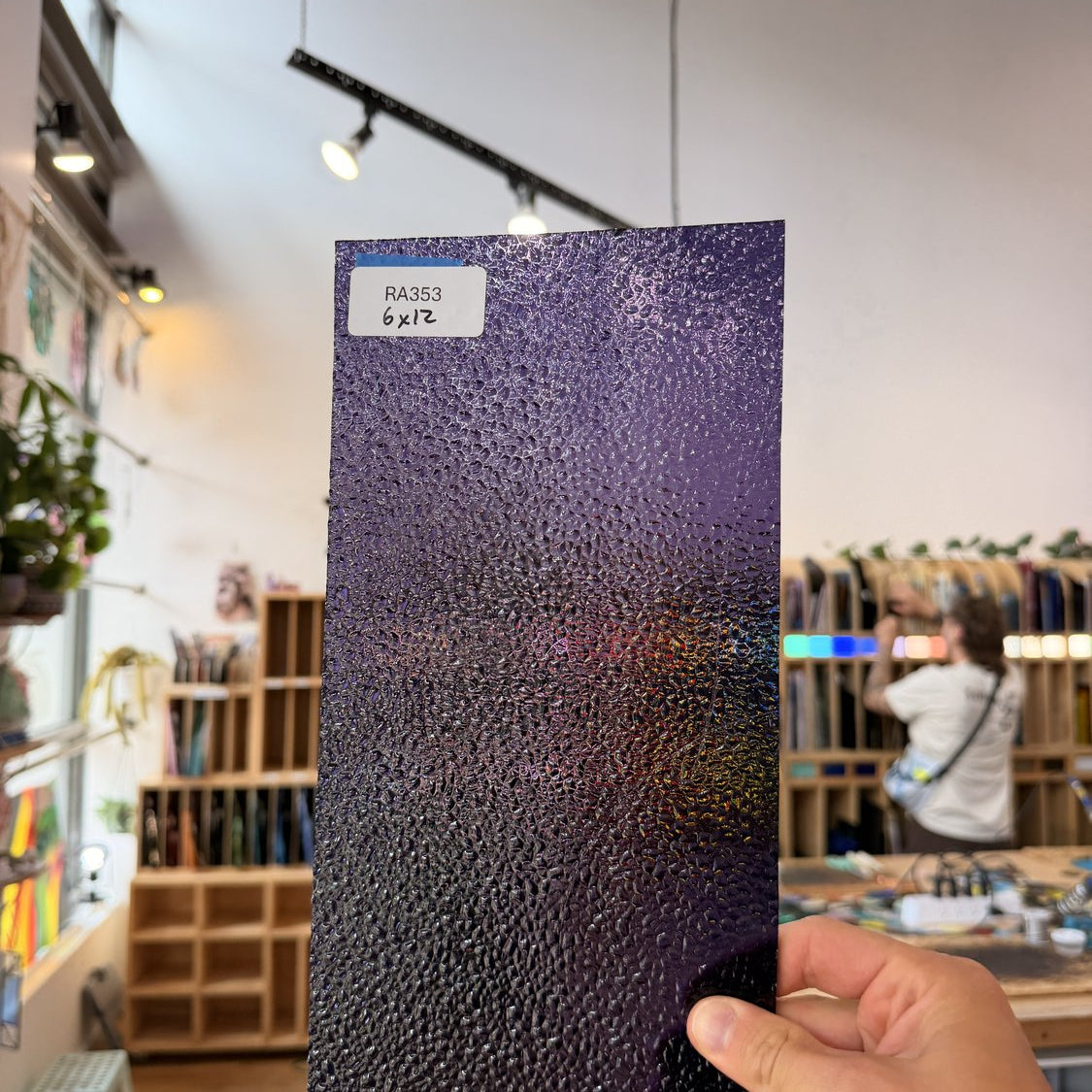 Purple 311V Dew Drop Sheet Glass Colorado Glassworks RA353 (6x12in)