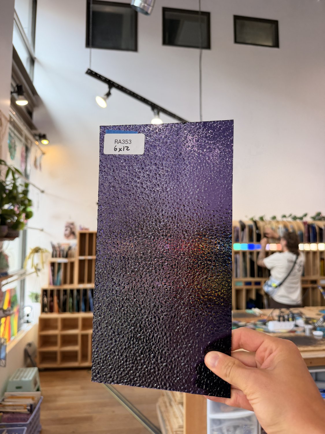Purple 311V Dew Drop Sheet Glass Colorado Glassworks RA353 (6x12in)