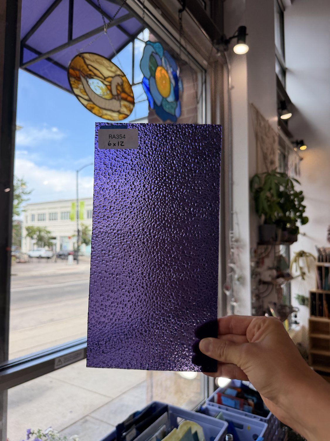 Purple 311V Dew Drop Sheet Glass Colorado Glassworks RA354 (6x12in)