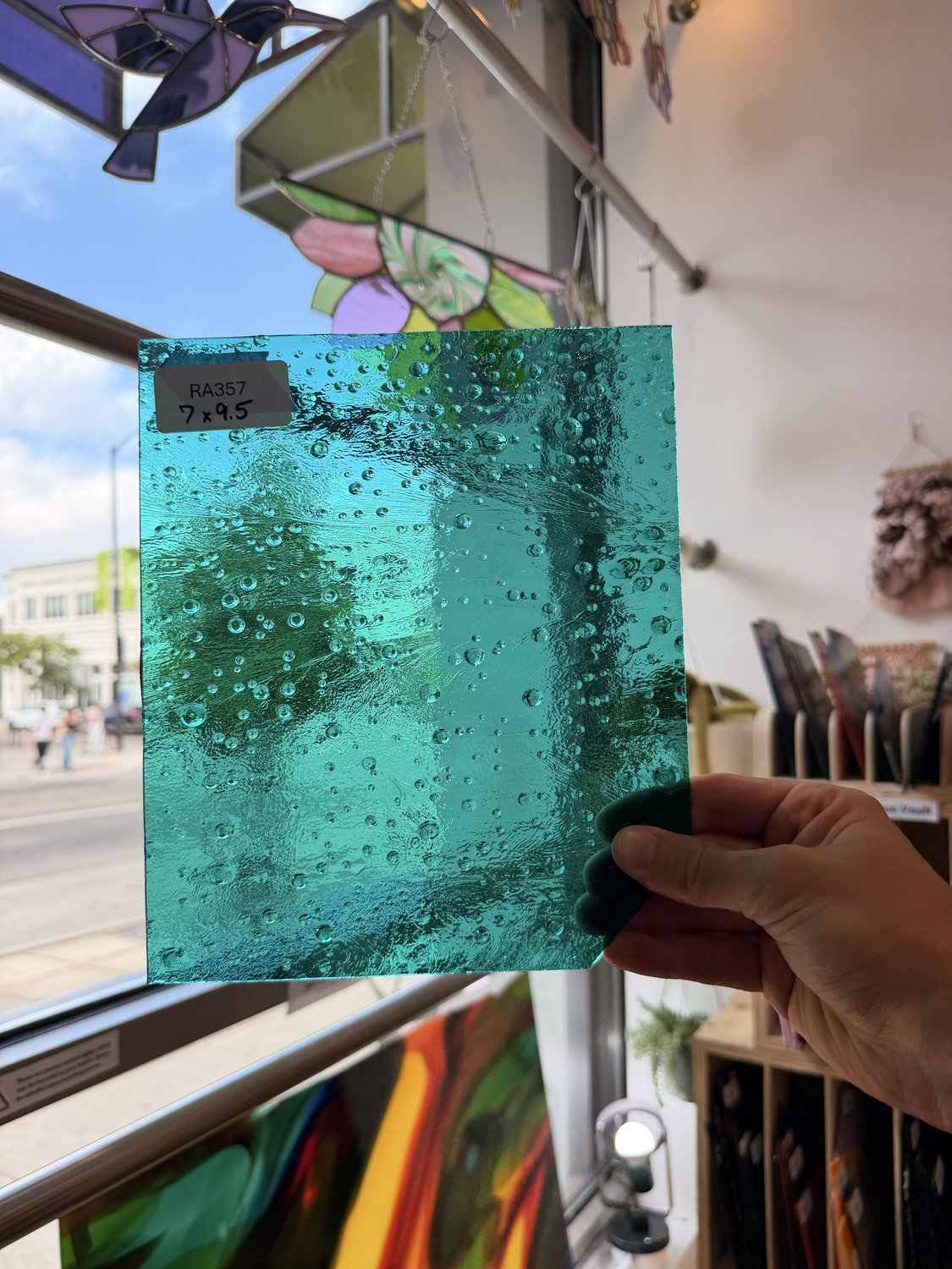 Teal Vintage Rare Optimum Noogie Sheet Glass Colorado Glassworks Default Title