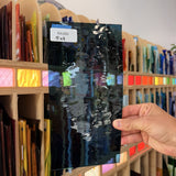 Steel Blue Waterglass Oceanside Fusible 96 COE Fusible Sheet Glass Oceanside Glass Default Title
