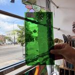 Medium Green Oceanside Waterglass Fusible 96 COE Fusible Sheet Glass Oceanside Glass