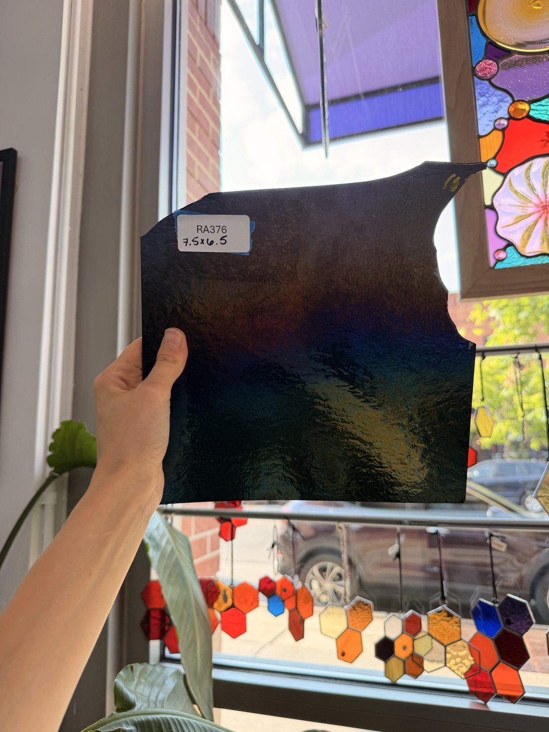 Black Iridescent Bullseye Fusible 90 COE