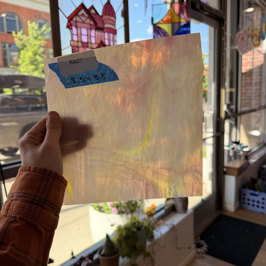 Pink Yellow Wispy Armstrong Sheet Glass Armstrong Glass