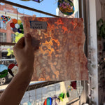 Coral Red Mottled Sheet Glass
