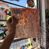 Coral Red Mottled Sheet Glass
