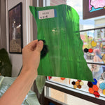 Dark Green Wispy Spectrum Sheet Glass