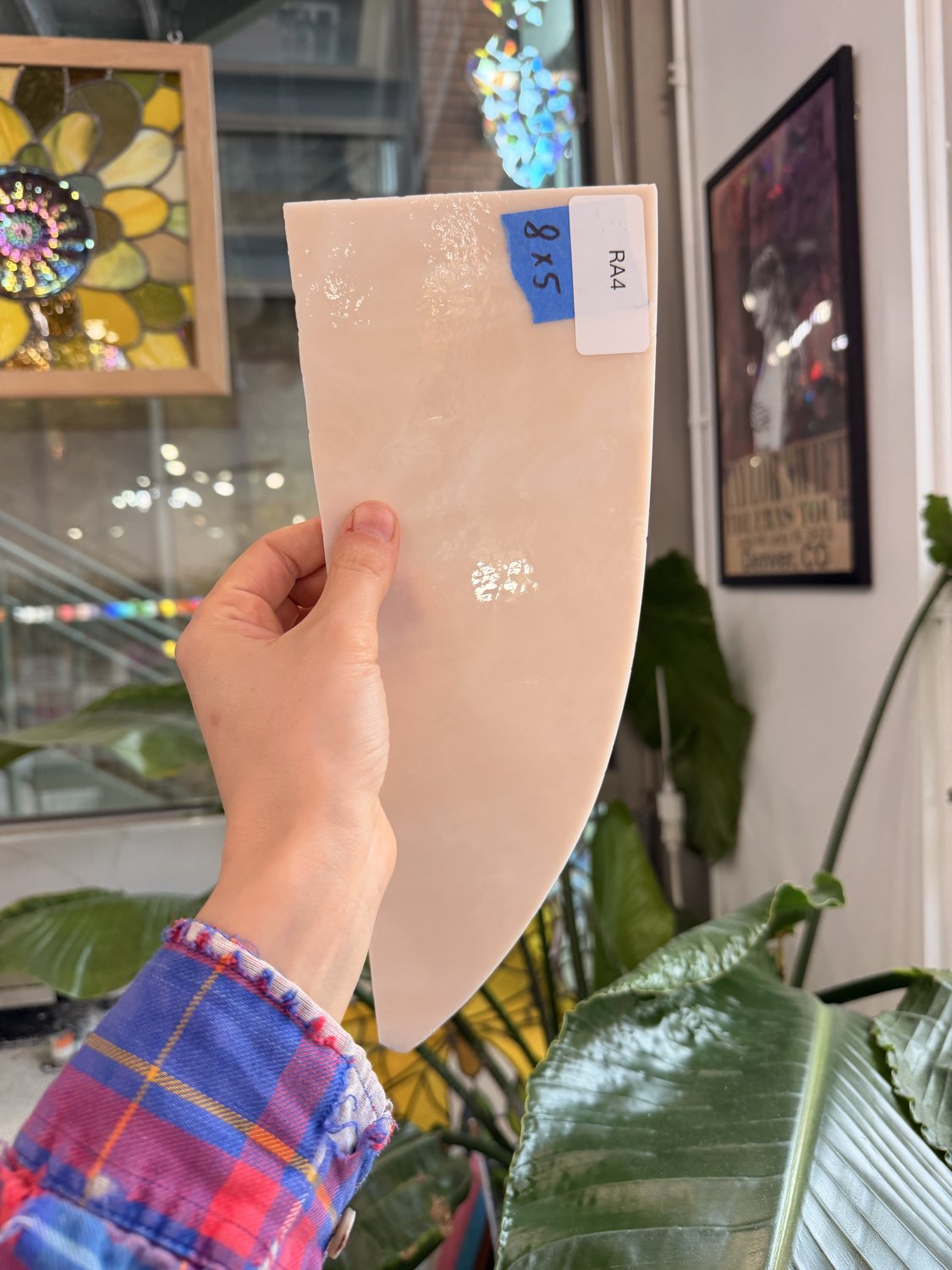 Pink Solid Opal Spectrum Sheet Glass