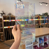 Clear White Wispy Rare Vintage Spectrum Iridescent Sheet Glass