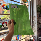 Light Green White Wispy Spectrum Sheet Glass