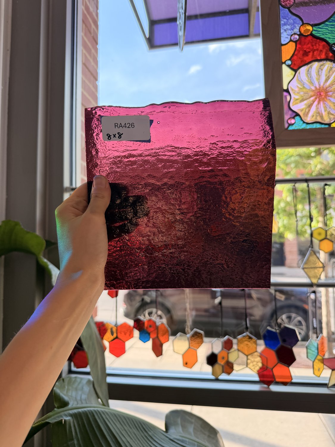 Vintage Fuchsia Transparent Bullseye – RA426