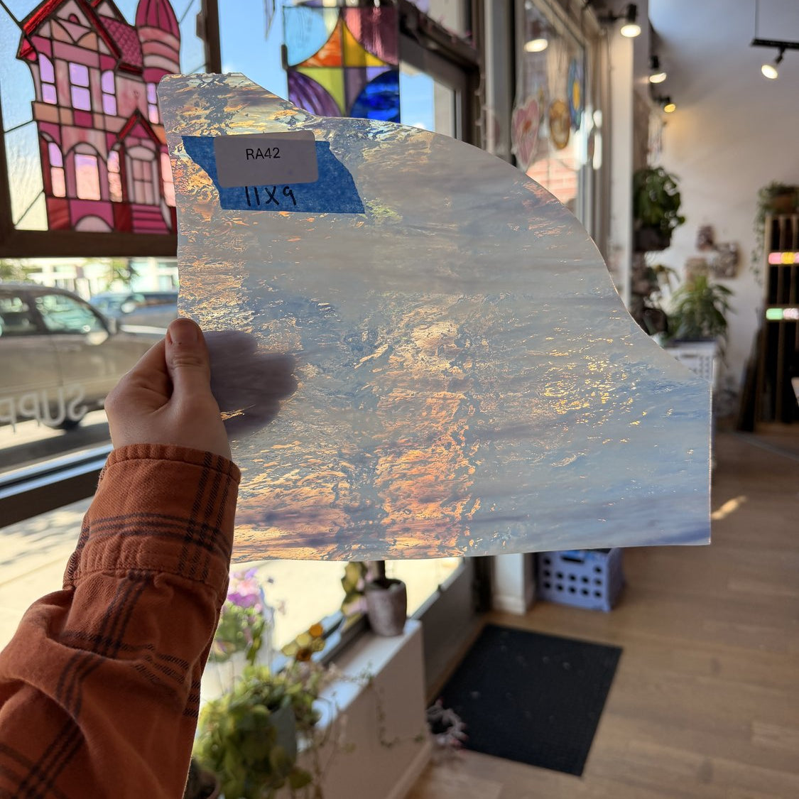 White Clear Textured Wispy Spectrum Sheet Glass Spectrum Glass