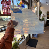 White Clear Textured Wispy Spectrum Sheet Glass Spectrum Glass