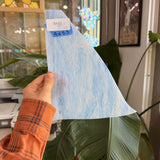 White Clear Textured Wispy Spectrum Sheet Glass Spectrum Glass RA43 (9x5.5in)