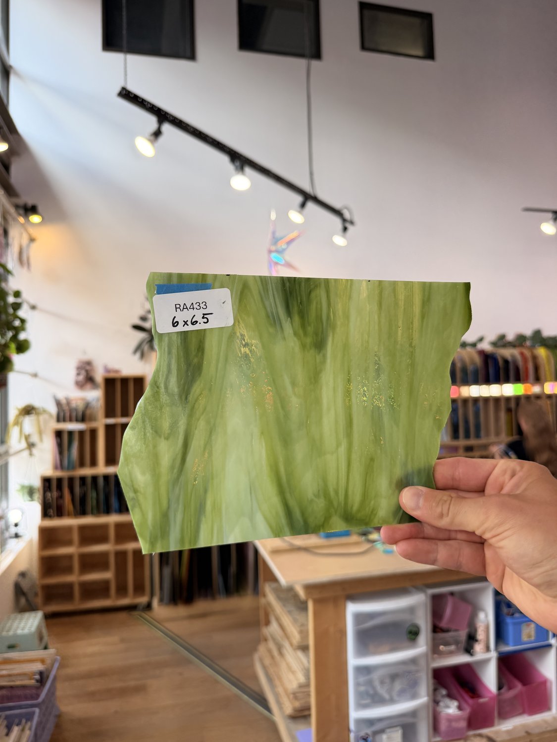 Congo Green Mixed Spectrum Corsica Sheet Glass Spectrum Glass