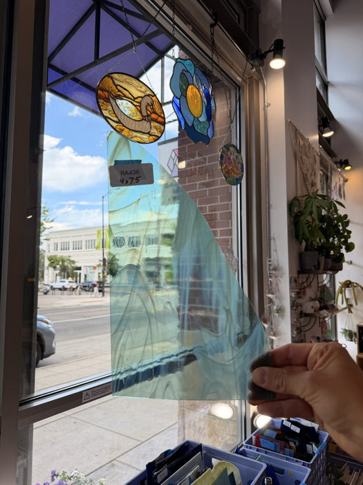 Sea Green Wispy Spectrum Sheet Glass Spectrum Glass Default Title