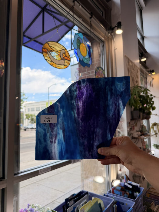 Blue Purple Stipple Youghiogheny Sheet Glass Youghiogheny Glass Default Title