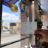 White Clear Mottled Sheet Glass Colorado Glassworks