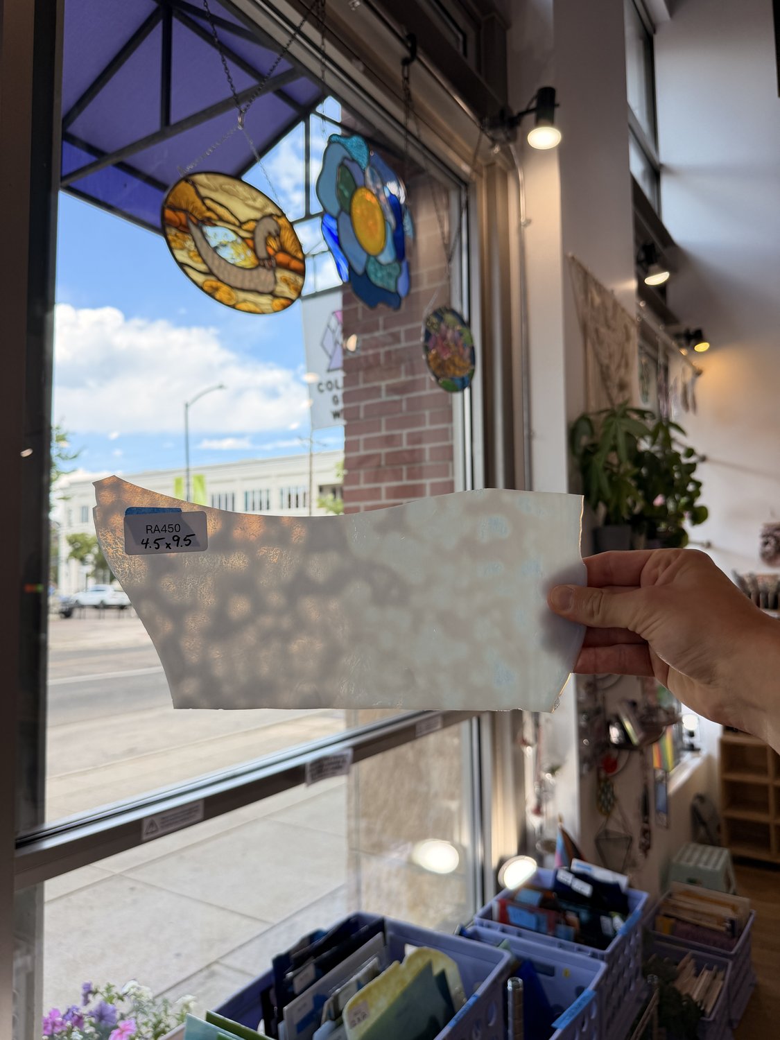 White Mottled Youghiogheny Sheet Glass Youghiogheny Glass Default Title