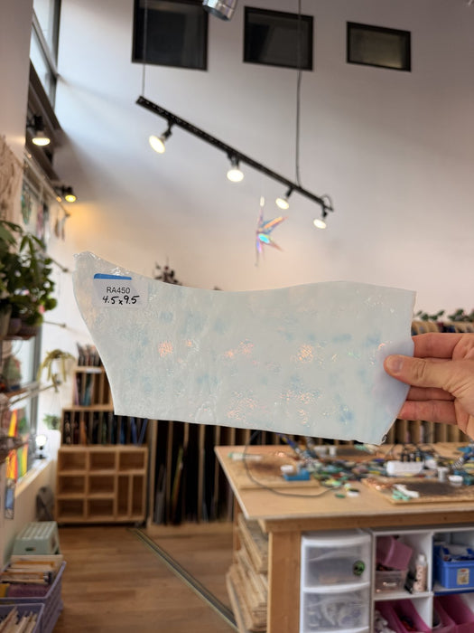White Mottled Youghiogheny Sheet Glass Youghiogheny Glass