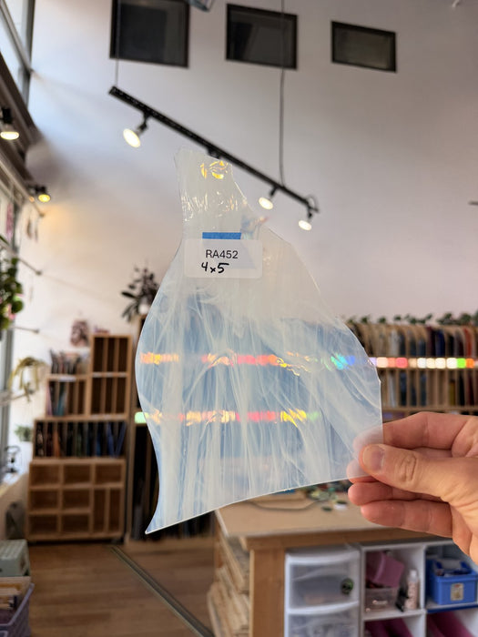 White Wispy Spectrum Sheet Glass Spectrum Glass
