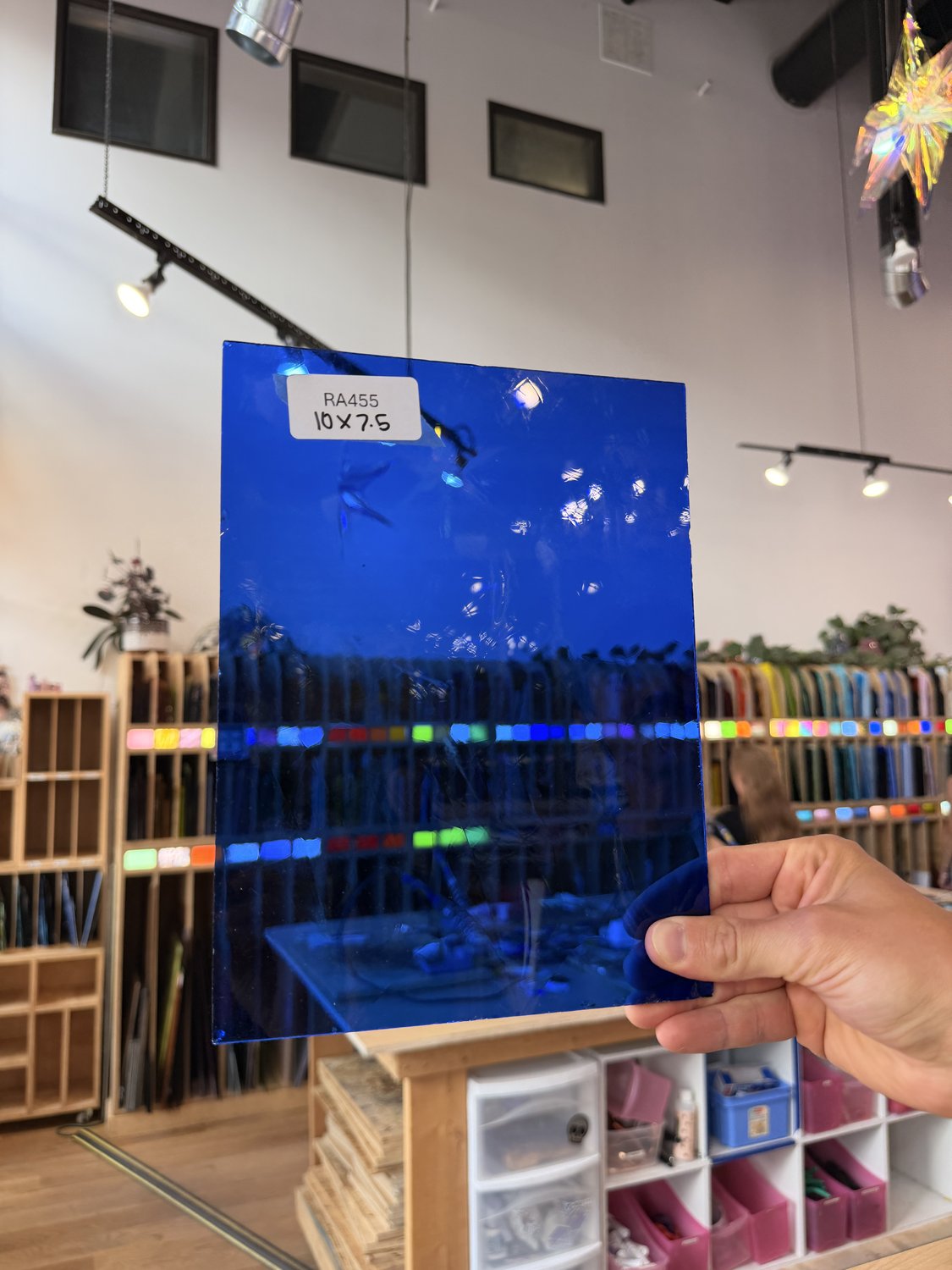 Medium Blue GNA Sheet Glass Colorado Glassworks RA455 (10x7.5in)