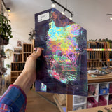 Vintage Rare Purple Iridescent Wispy Spectrum Sheet Glass Spectrum Glass Default Title