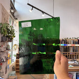 Vintage Dark Green Waterglass Sheet Glass Colorado Glassworks