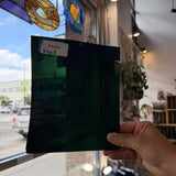 Deep Dark Green Teal Mouthblown