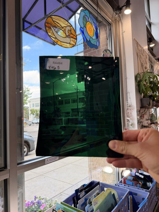 Deep Dark Green Teal Mouthblown – RA484