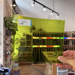 Mouthblown Lime Green Antique Sheet Glass Mouth Blown Glass RA492 (6x8in)