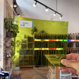 Mouthblown Lime Green Antique Sheet Glass Mouth Blown Glass RA492 (6x8in)
