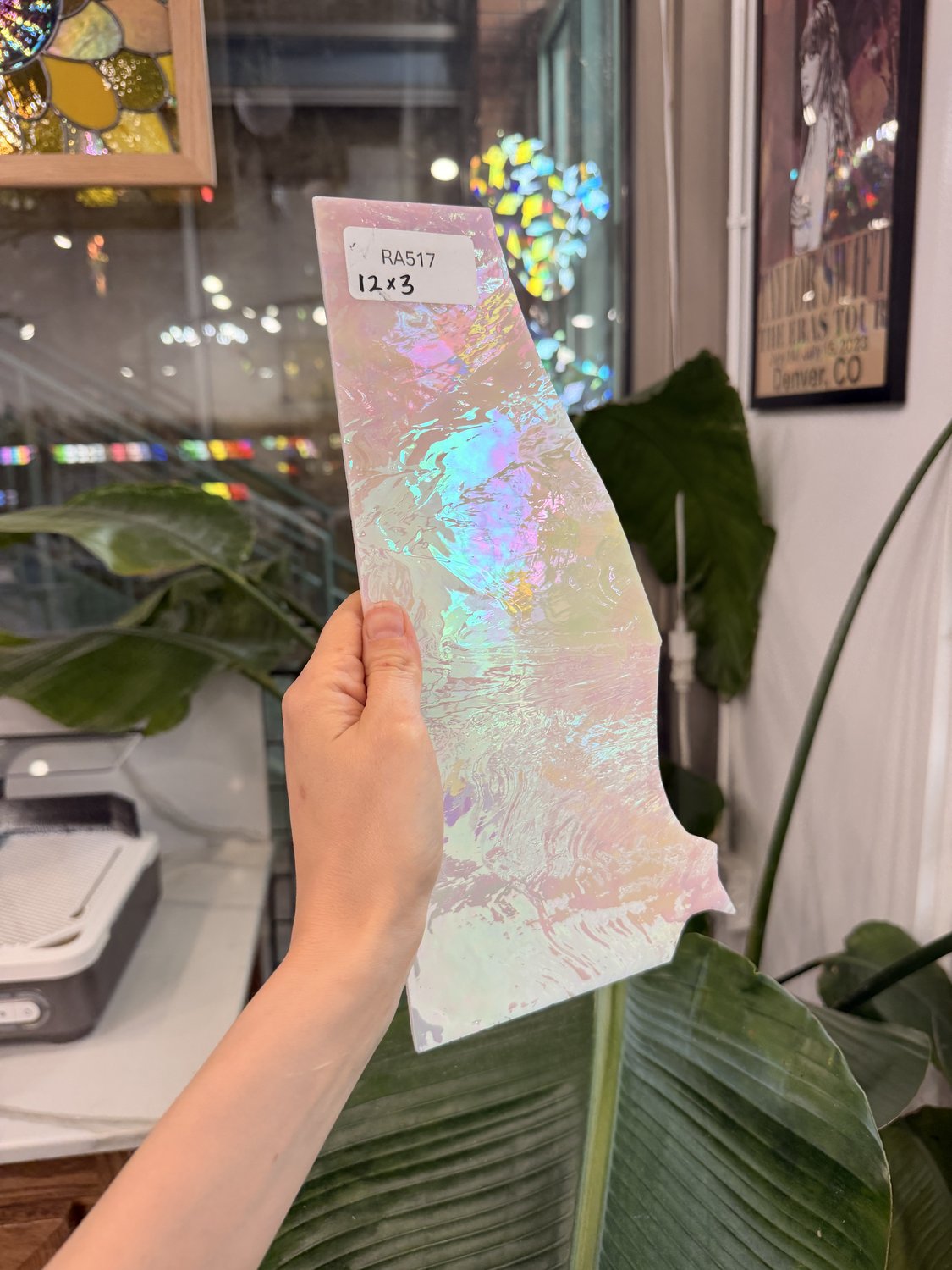 Light Pink Vintage Wispy Iridescent Spectrum