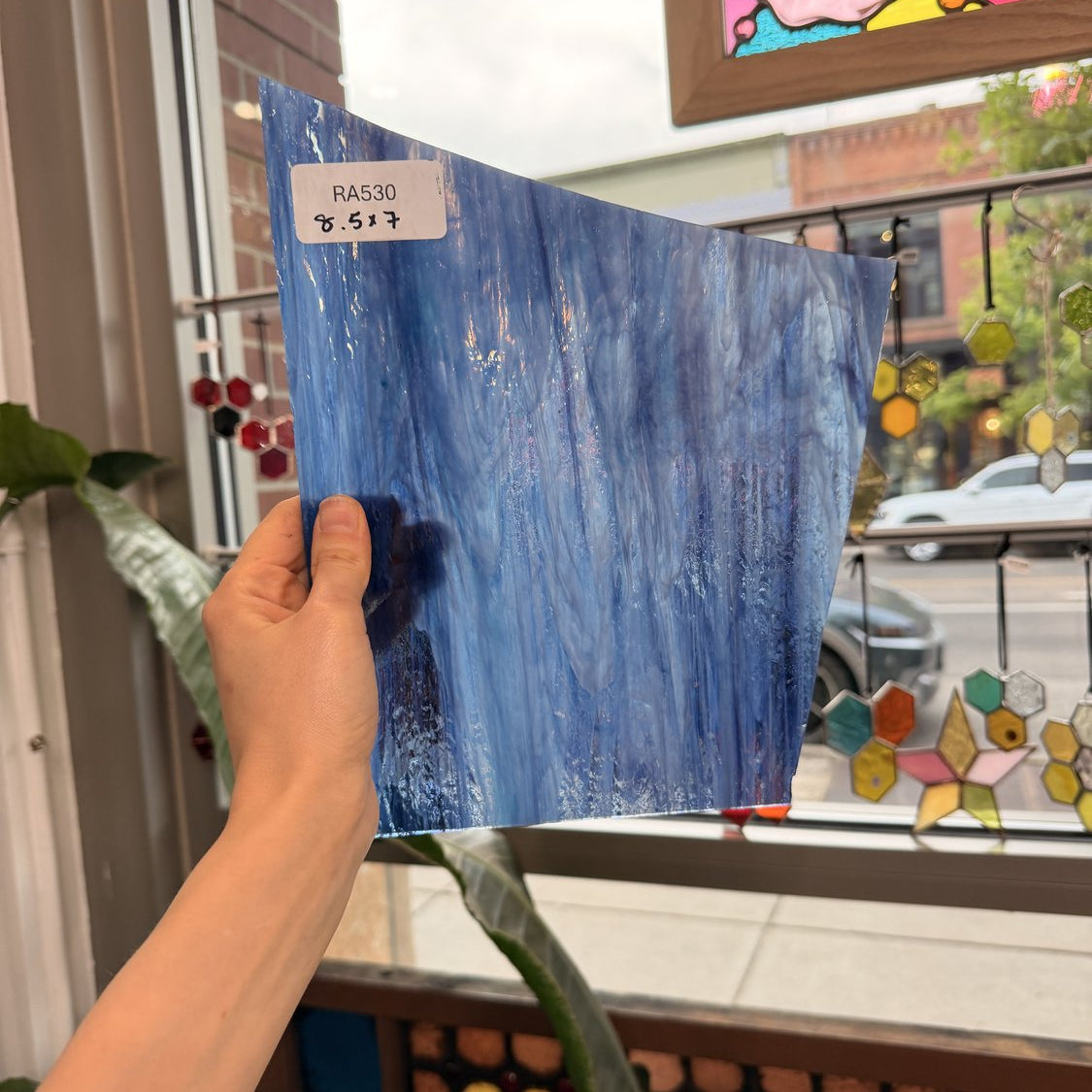 Purple Blue Vintage Spectrum Pearl Opal