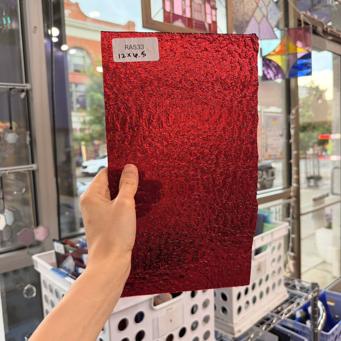 Red Ripple Textured Transparent