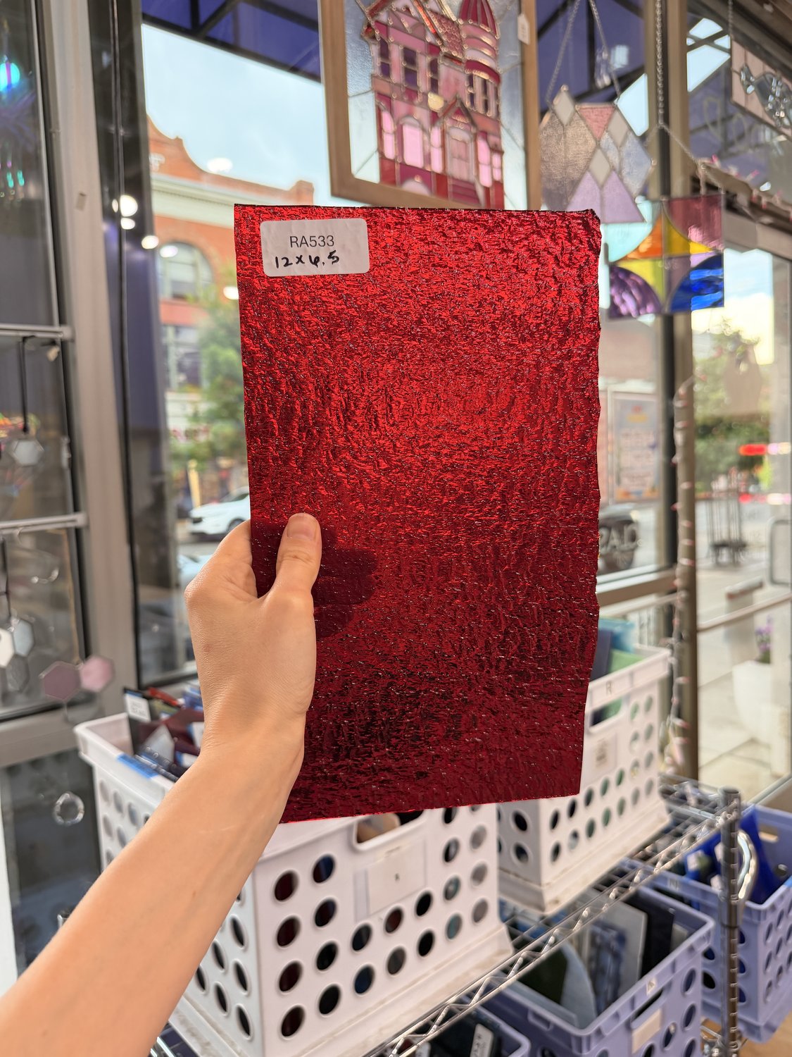 Red Ripple Textured Transparent – RA533