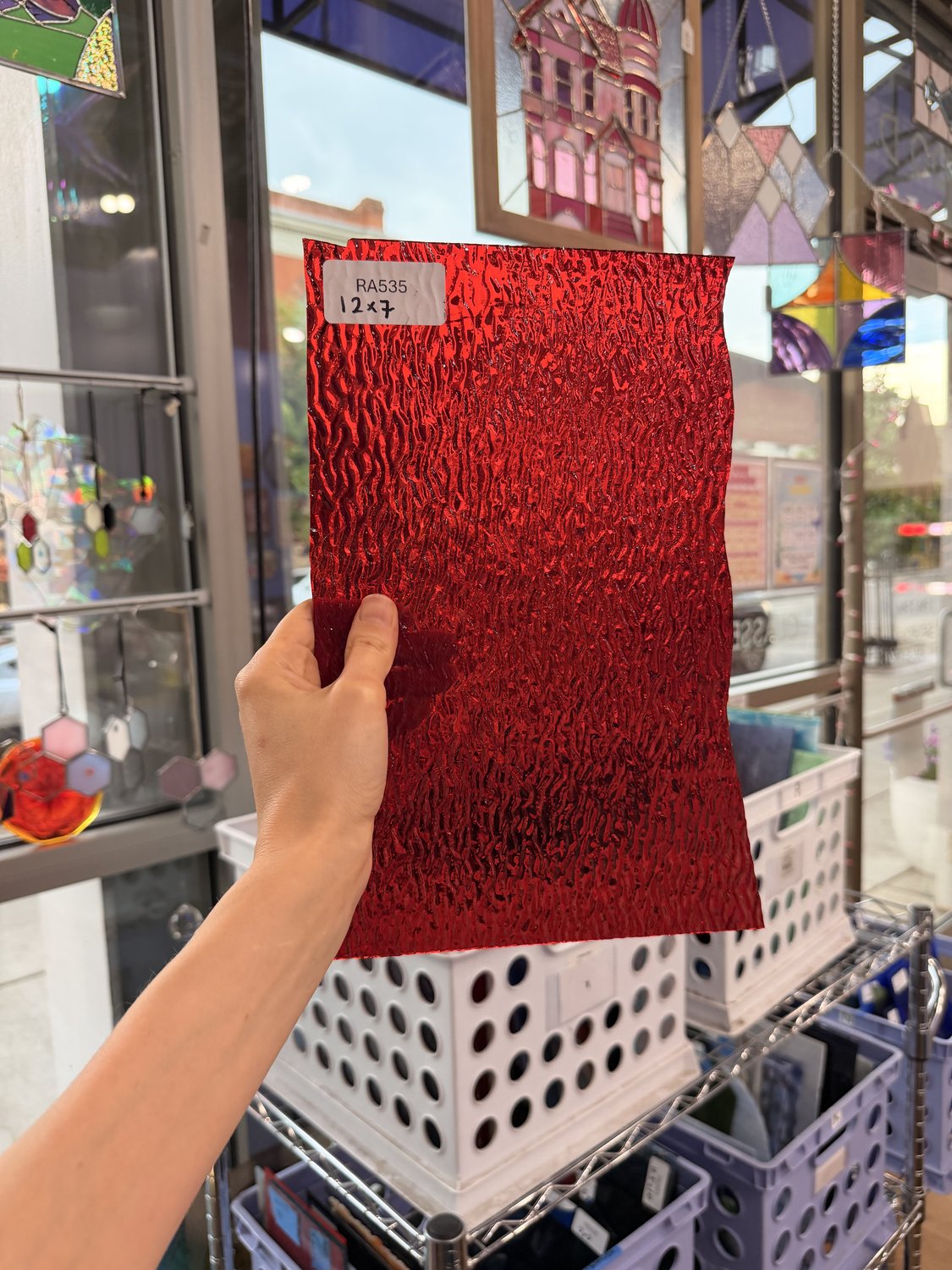 Red Ripple Textured Transparent – RA535