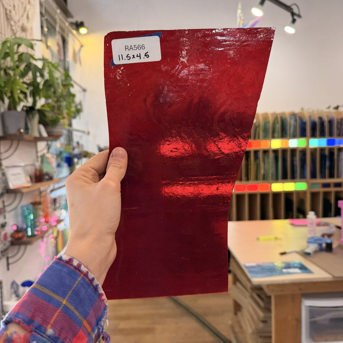 Transparent Milky Red Kokomo Sheet Glass