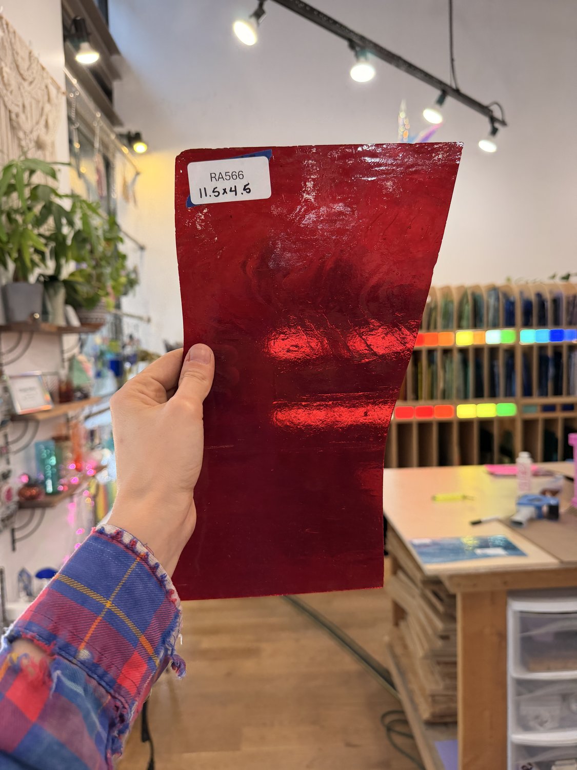 Transparent Milky Red Kokomo Sheet Glass