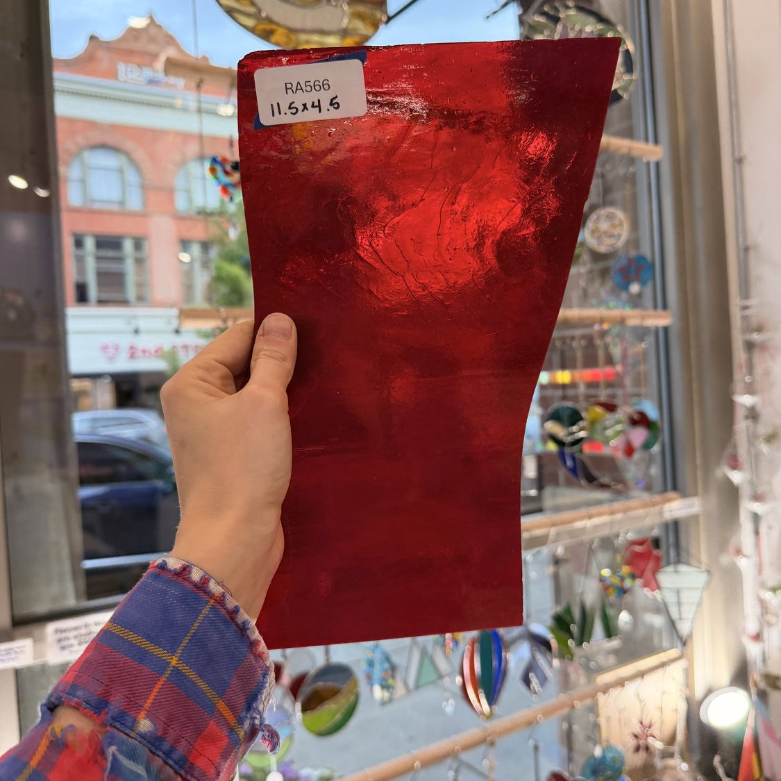 Transparent Milky Red Kokomo Sheet Glass