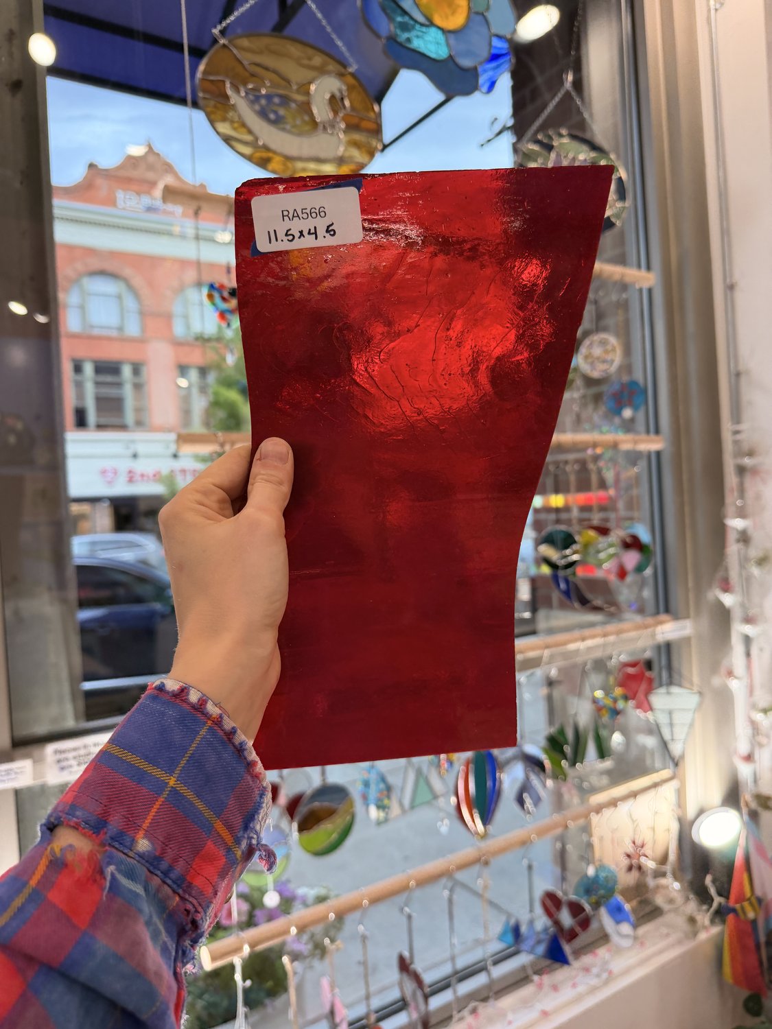 Transparent Milky Red Kokomo Sheet Glass