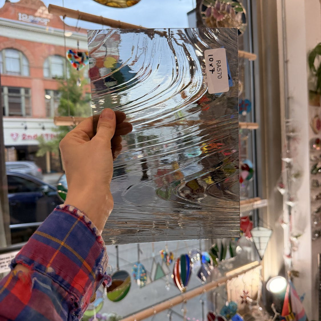 Gray Transparent Textured Barnwood Oceanside Sheet Glass