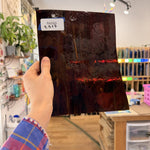 Dark Brown Wispy Mixed Spectrum Sheet Glass