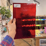 Red Vintage Transparent Waterglass Spectrum Sheet Glass
