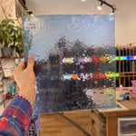 Vintage Pale Blue Speedy Spectrum Sheet Glass