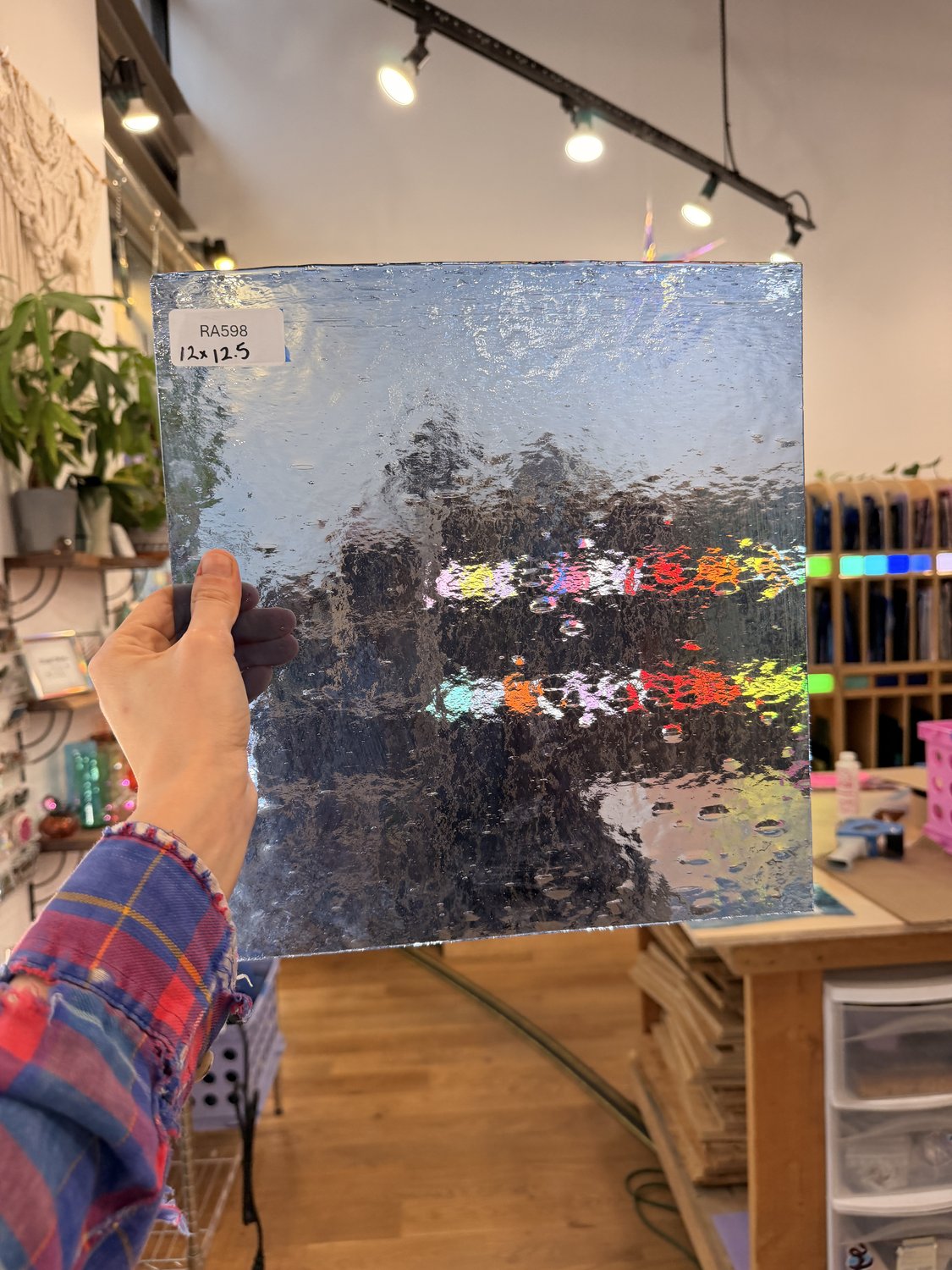 Vintage Pale Blue Speedy Spectrum Sheet Glass