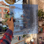 Vintage Pale Blue Speedy Spectrum Sheet Glass