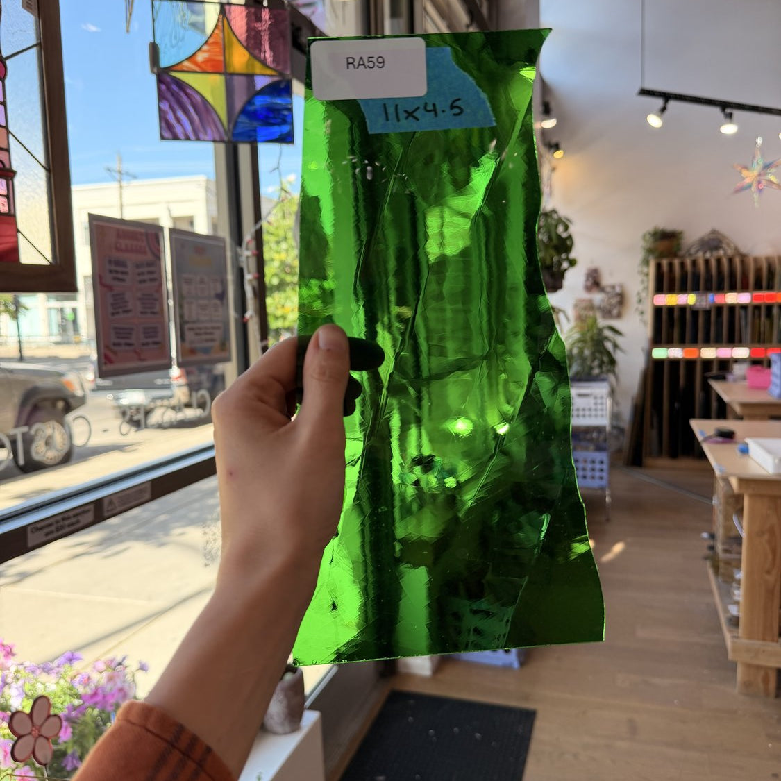 Vintage Green GNA Sheet Glass Colorado Glassworks