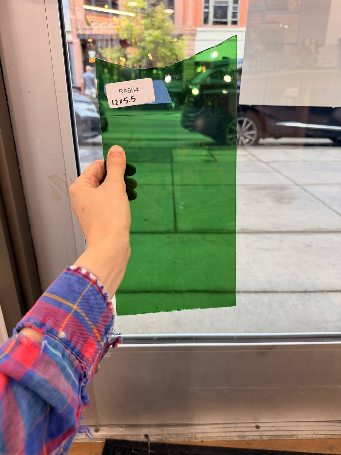 Medium Green Transparent Sheet Glass